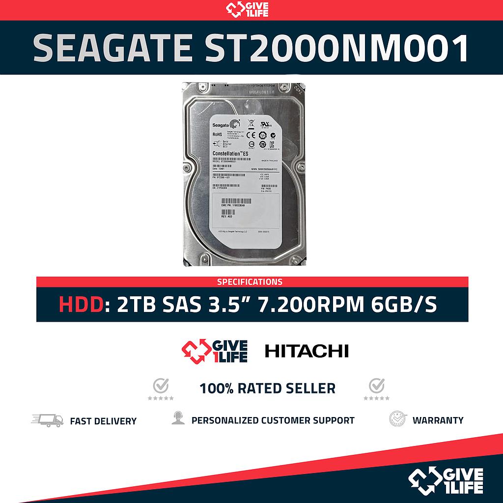 SEAGATE ST2000NM0001 2TB HDD 3.5" SAS-2 6GB/S 7.200 RPM 64MN CACHÉ - SERVIDOR