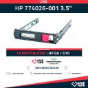 CADDY PARA HP G9/10 3.5″ NUEVO SAS/SATA +TORNILLOS PN:774026-001