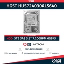 HITACHI HUS724030ALS640 3TB HDD 3.5" SAS-2 6GB/S 7.200 RPM 64MB CACHÉ