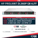 Servidor Rack HP DL360 G8 4LFF 2x E5-2650Lv2 +128GB RAM+ P420 + 3x2TB 763480-B21