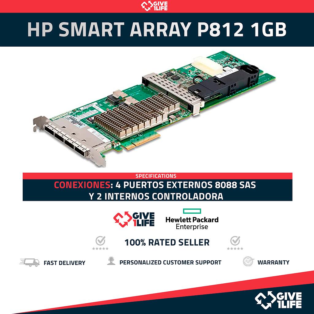 HP SMART ARRAY P812 - 1GB CACHE + BATERÍA-6 PUERTOS-488948-001-CONTROLADORA RAID