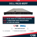 Servidor Rack DELL R620 8SFF 2x E5-2620 v2 + 128GB RAM + H710 + 4x900GB NNM48