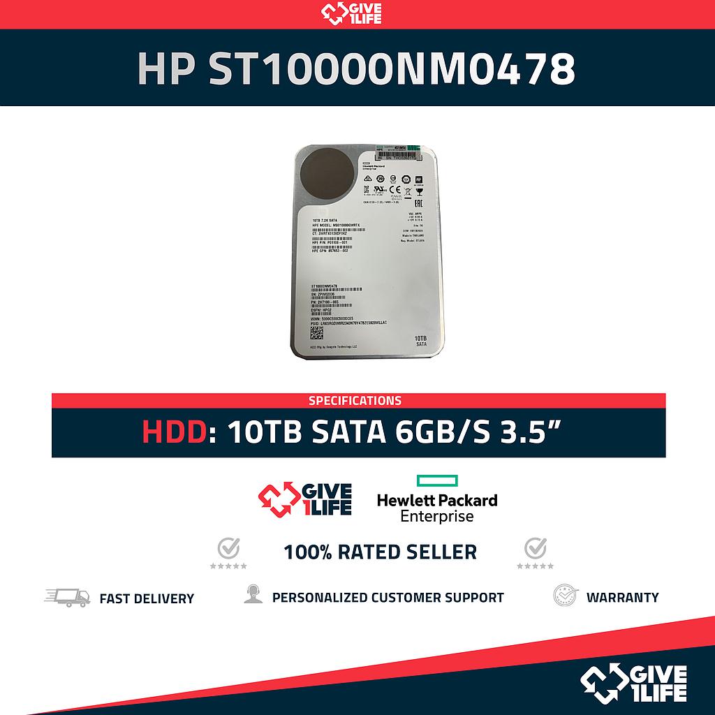 HP ST10000NM0478 10TB HDD 3.5" SATA-3 6GB/S 7.2K 256MB