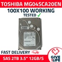 TOSHIBA MG04SCA20EN HDD 2TB 3.5" SAS 12GB/S 7.2K RPM - ESPECIAL PARA SERVIDORES