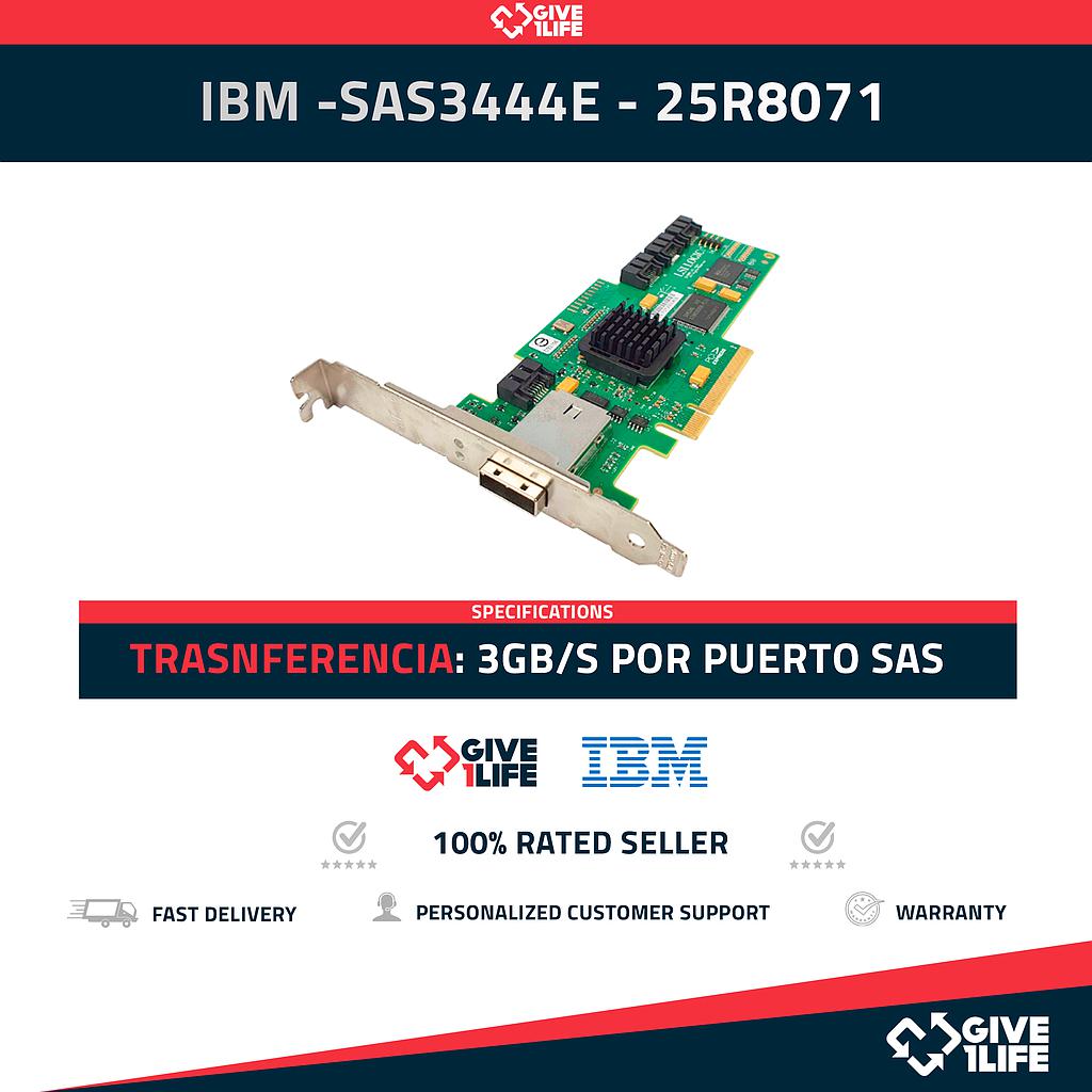 IBM -SAS3444E- 25R8071 LSI LOGIC 3GB 4-PORT PCI-E SAS CONTROLLER