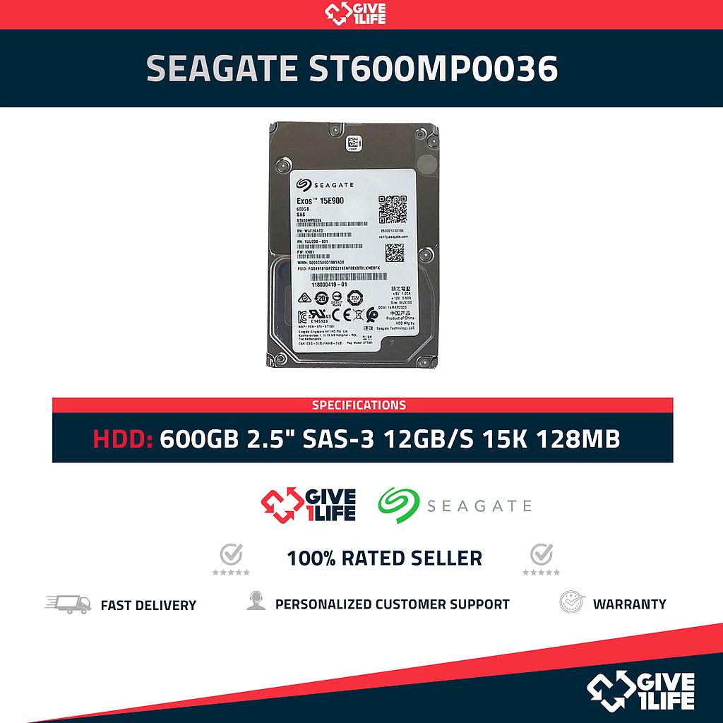 SEAGATE ST600MP0036 600GB HDD 2.5" SAS-3 12GB/S 15K 128MB