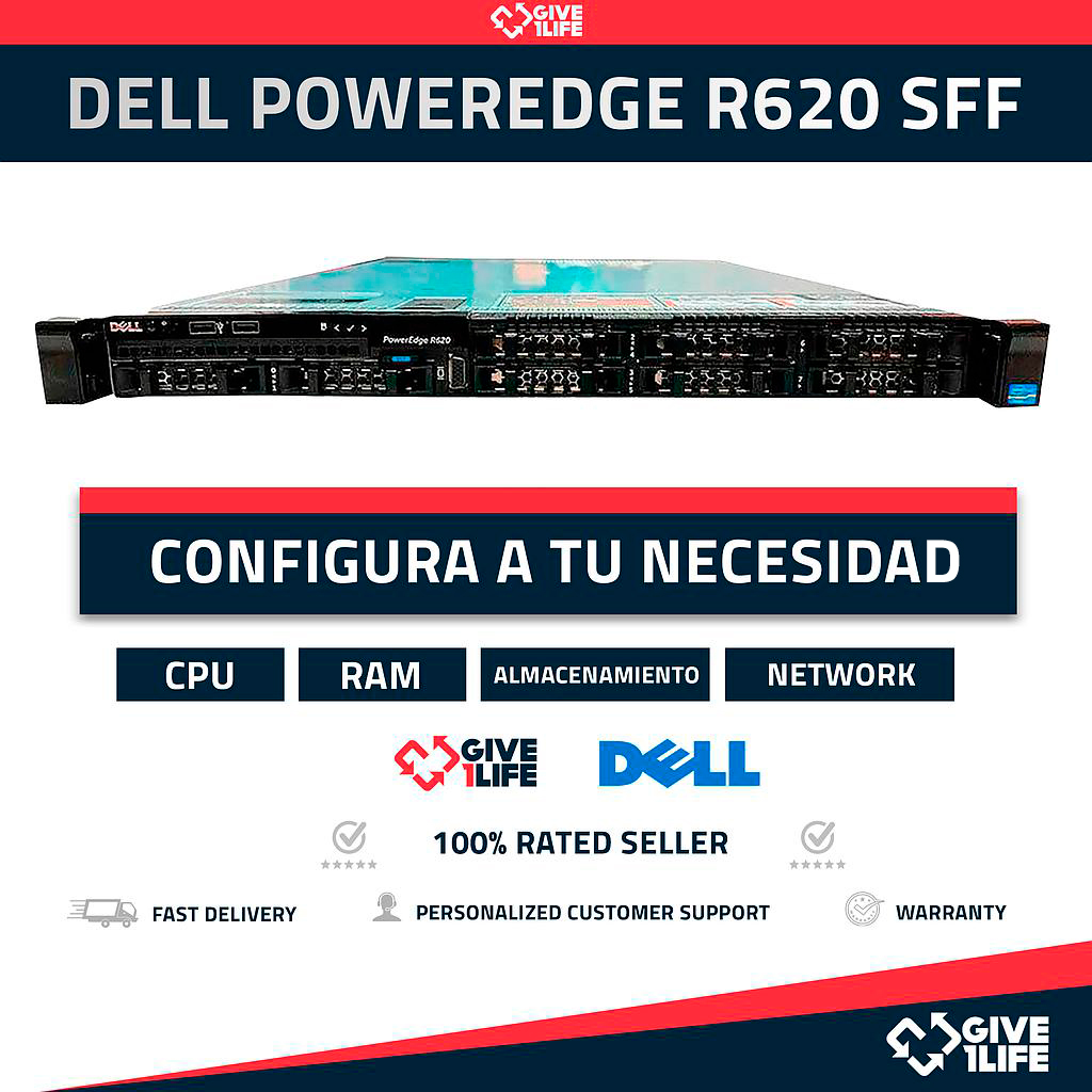 DELL PowerEdge R620 SFF 1U CONFIGURABLE