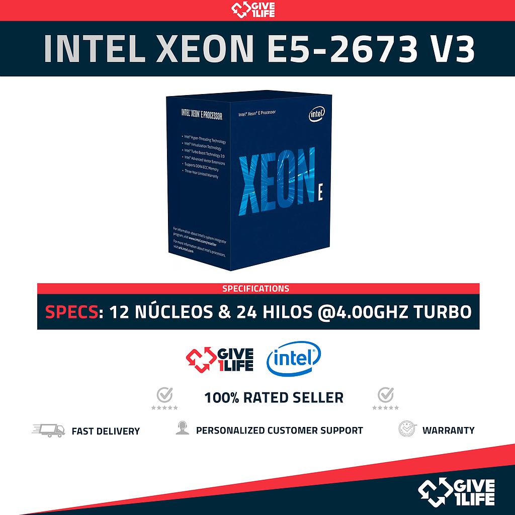 Intel Xeon E5-2673 V3 (12 Núcleos/24 Hilos) @3.10GHz Turbo Speed
