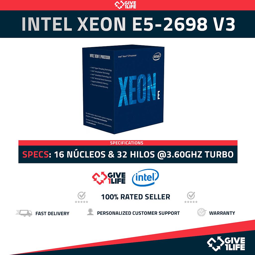 Intel Xeon E5-2698 V3 (16 Núcleos/32 Hilos) @3.60GHz Turbo Speed