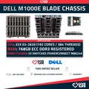 DELL M1000e Blade + 16 x M620 768GB RAM 192CO/384TH + 2X M6220