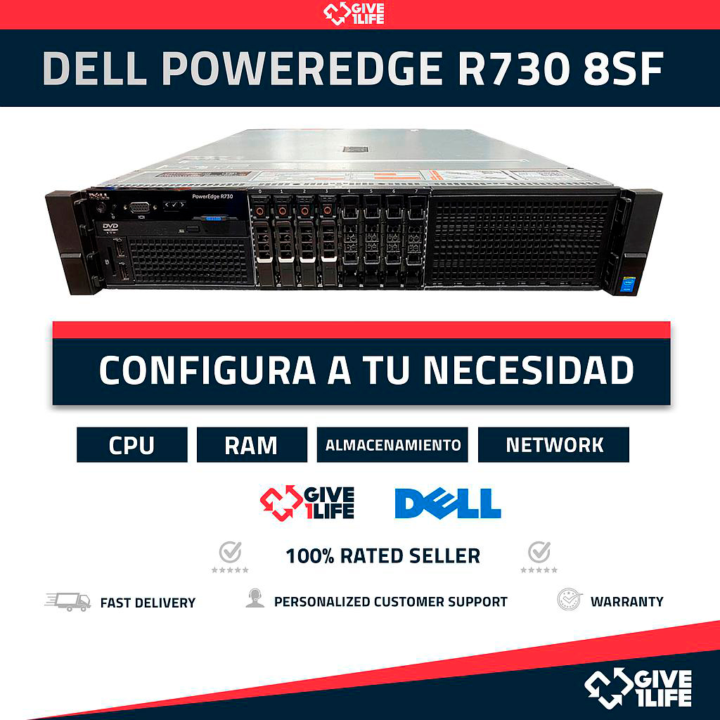 DELL PowerEdge R730 SFF 2U (2.5" Bahías) CONFIGURABLE