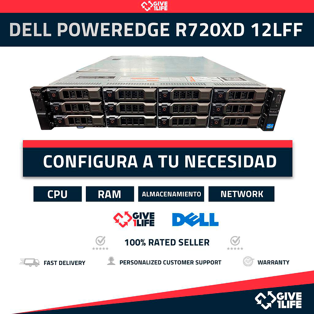 DELL POWEREDGE R720XD LFF 2U CONFIGURABLE