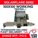 SOLARFLARE S6102 TARJETA DE RED DOBLE PUERTO 10GB SFP+ PCI-E + TRANSCEIVER