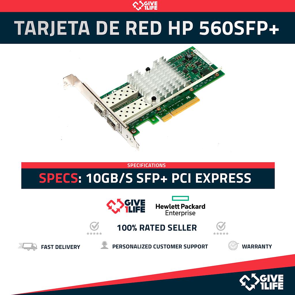 HP TARJETA DE RED 560SFP+ DOBLE PUERTO 10GB SFP+ PCIe PERFIL ALTO PN:669279-001-