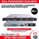 DELL POWEREDGE R320 8SFF 1x E5-2430 +8GB RAM +H710 +IDRAC 7 +2 PSU