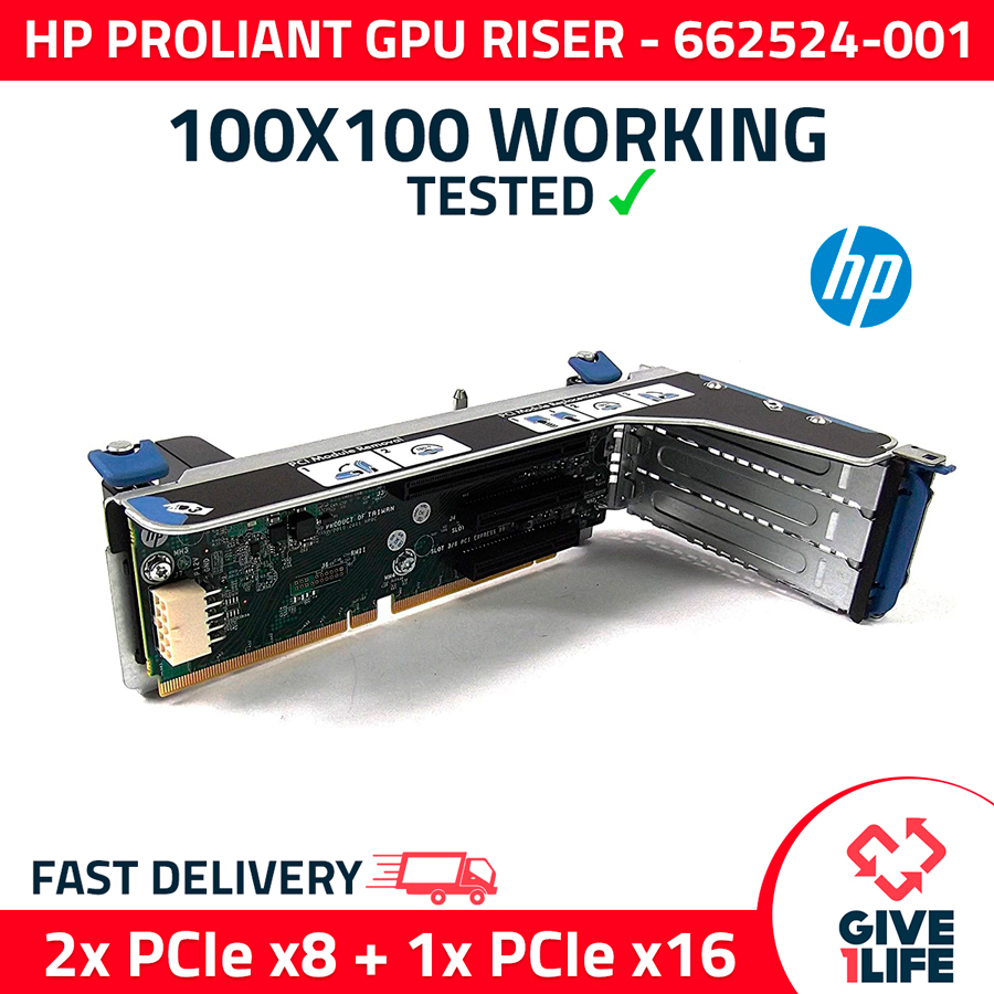 HPE PROLIANT RISER DE TARJETAS CON 3 RANURAS PCIe - 662524-001
