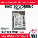 HP HUS156030VLS600 HDD SAS 300GB 3.5" 15K RPM 6GB/S 64MB CACHE PN:533871-001