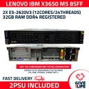 Servidor Rack IBM X3650 M5 8SFF 2xE5-2620V3 + 32GB DDR4 + M5210 + 2PSU 8871-AC1