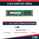 32GB 2Rx4 PC4-2400T DDR4 RAM REGISTRADA - ESPECIAL SERVIDOR