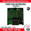 DELL PE BROADCOM 5780 DOBLE PUERTO 1GB NIC PCIe x4 TARJETA MEZZANINE PN: YY424
