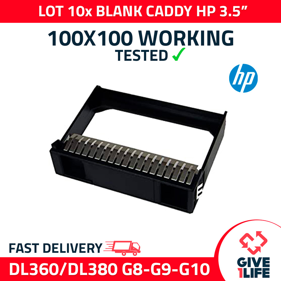 LOTE DE 10 UNIDADES BLANK CADDY HP 3.5" PN:652994-001 PARA DL360/DL380 G8 G9 G10
