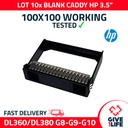 LOTE DE 10 UNIDADES BLANK CADDY HP 3.5" PN:652994-001 PARA DL360/DL380 G8 G9 G10