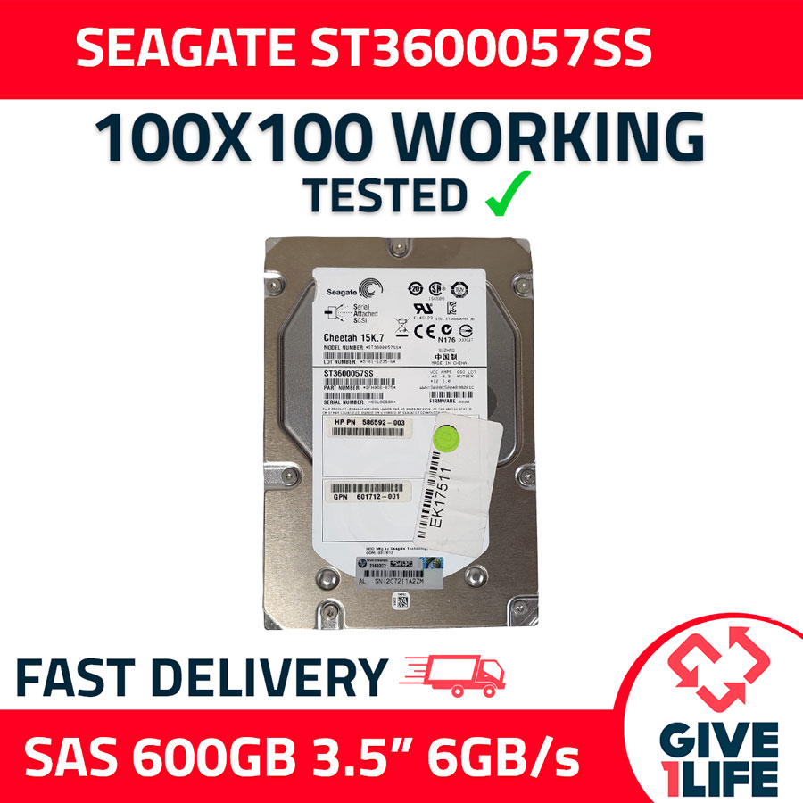 SEAGATE ST3600057SS 600GB HDD 3.5 SAS-2 6GB/S 15K CACHE 64MB - SERVIDORES