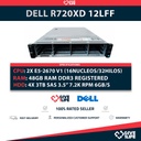 Servidor DELL PowerEdge R720XD 12LFF 2xE5-2670 + 48GB +H710 + 12TB + 4 CADDIES F238F