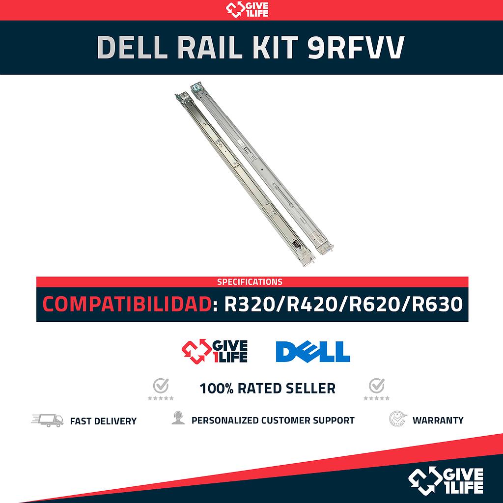 DELL RAIL KIT 1U SLIDING PARA R320 /R420 /R430 /R620 /R630 /R640 PN:9RFVV/Y4DJC/RK1KT/MCTG4