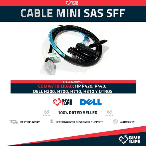 [634] Cable SAS SFF, 4 Conectores