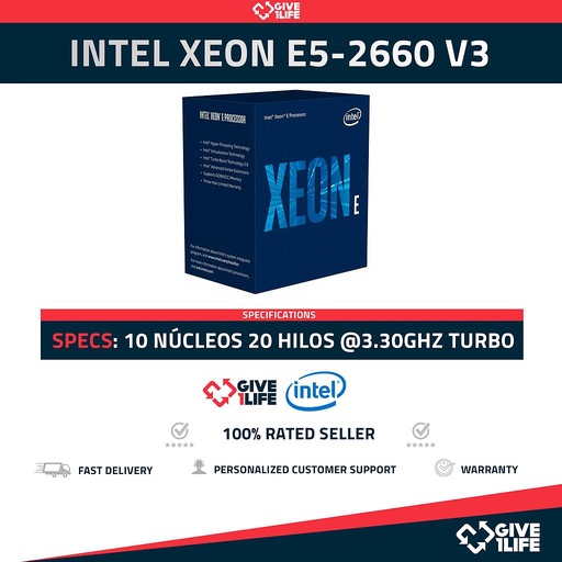 [664] Intel Xeon E5-2660 V3 (10 Núcleos/20 Hilos) @3.30GHz Turbo Speed