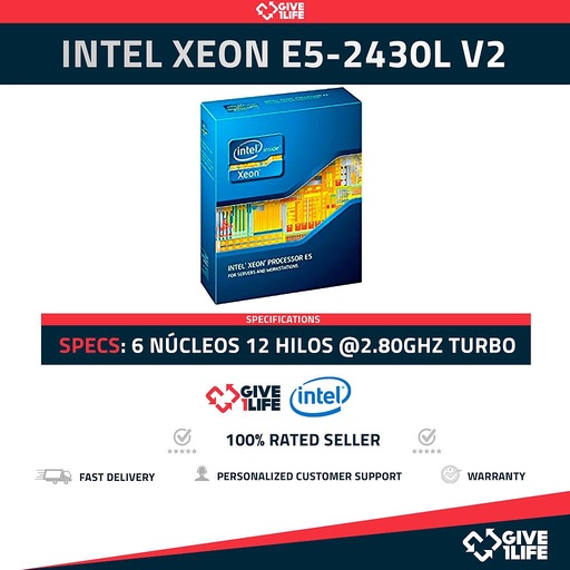 [667] Intel Xeon E5-2430L V2 (6 Núcleos / 12 Hilos) @2.80GHz Turbo Speed