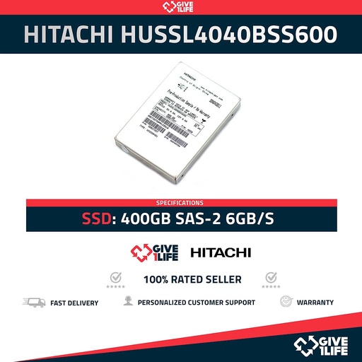 [732] HITACHI HUSSL4040BSS600 SSD 400GB SAS-2 6GB/s