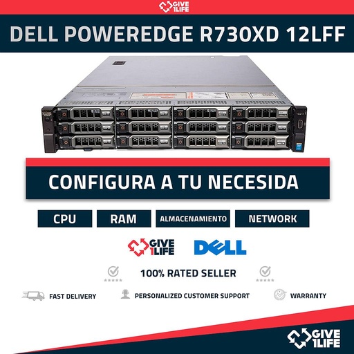 [750] Dell PowerEdge R730XD 12LFF (12 Bahías de 3.5") CONFIGURABLE
