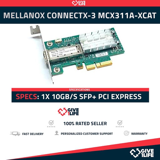 [823] Mellanox ConnectX-3 MCX311A-XCAT 1x 10GB/s SFP+ PCI Express Perfil Largo