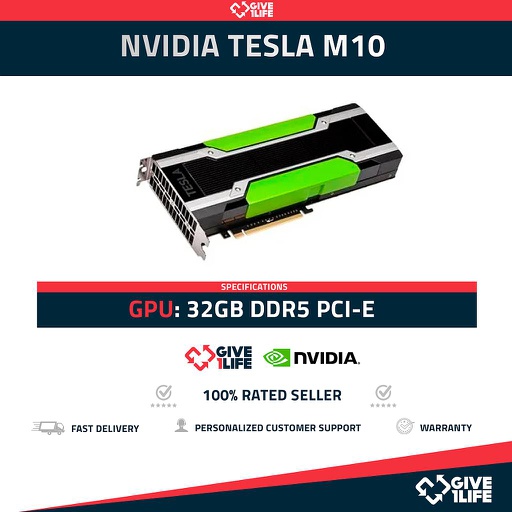 [904] NVIDIA TESLA M10 32GB GDDR5 TARJETA GRAFICA SERVIDOR
