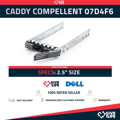 [926] Compellent Caddy 2.5" P/N: 07D4F6 Compatible con Dell Compellent Storage Arrays
