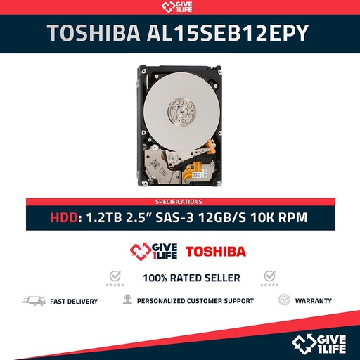 [955] TOSHIBA AL15SEB12EPY HDD 2.5" 1.2TB SAS-3 12GB/s 10K RPM