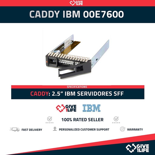 [970] CADDY IBM 00E7600 2.5" PARA SERVIDOR IBM X3550 / X3650 M5