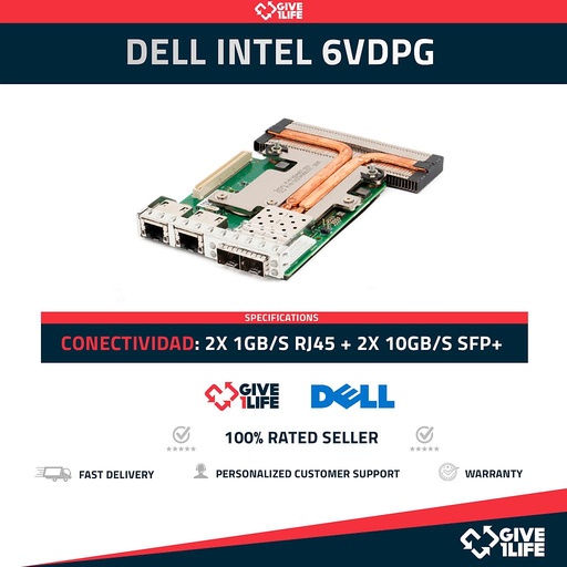 [971] DELL INTEL 6VDPG 2x RJ45 1GB/s + 2x SFP+ 10GB/s