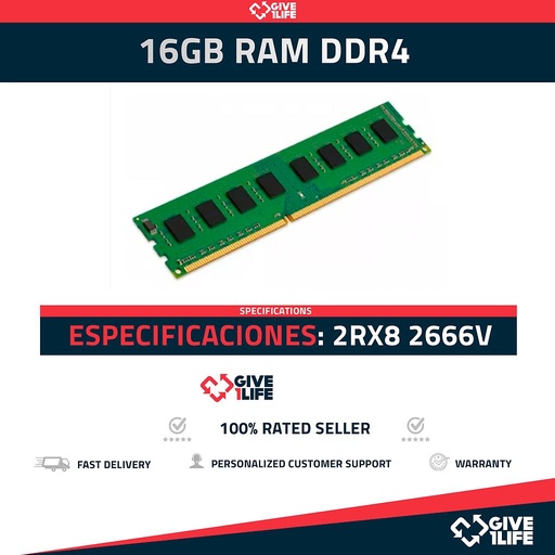[972] 16GB 2Rx8 PC4-2666V DDR4 RAM REGISTRADA – ESPECIAL SERVIDOR