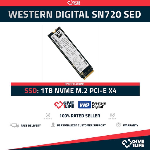 [1016] Western Digital SN720 SED SSD 1TB NVME M.2 PCI-E 3.0 X4