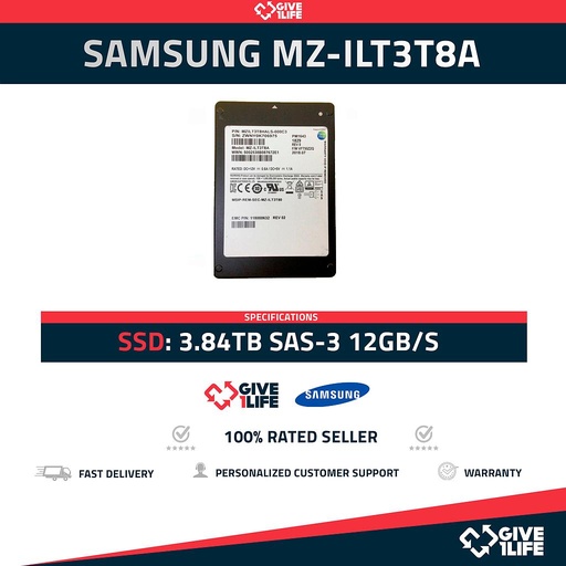 [1018] Samsung PM1643 MZ-ILT3T8A SSD 2.5" 3.84TB SAS-3 12GB/s