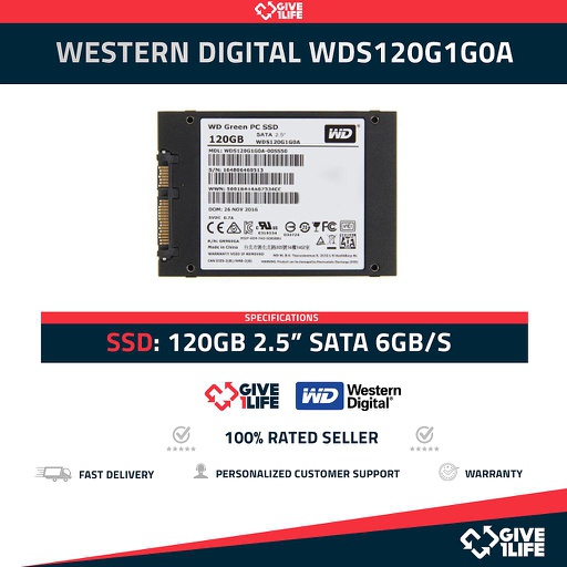 [1036] Western Digital WDS120G1G0A SSD 120GB 2.5" SATA 6GB/S