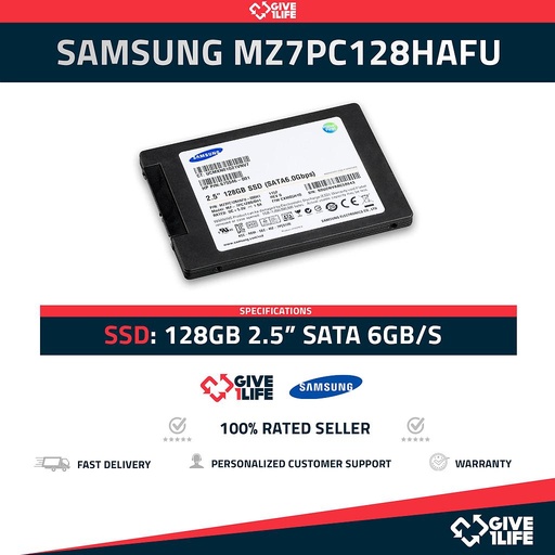 [1040] SAMSUNG MZ7PC128HAFU SSD 128GB 2.5" SATA 6GB/S