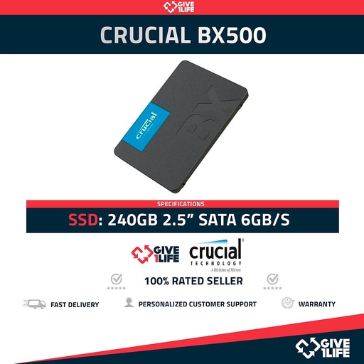[1058] Crucial BX500 SSD 240GB 2.5" SATA 6GB/S
