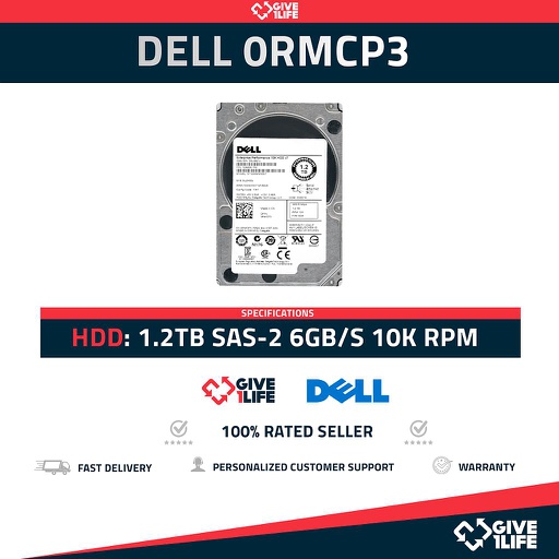 [1096] DELL 0RMCP3 1.2TB HDD 2,5" SAS-2 6GB/S 10K