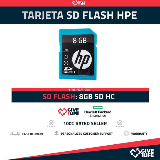 [1145] Tarjeta Flash HPE 726115-001 8GB SDHC Enterprise