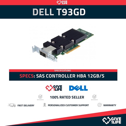 [1164] DELL T93GD SAS Controladora HBA SAS-3 12GB/S