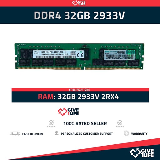 [1203] 32GB 2Rx4 PC4-2933Y DDR4 RAM REGISTRADA - ESPECIAL SERVIDOR